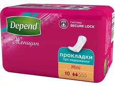 Депенд прокладки для взрослых женские мини №10