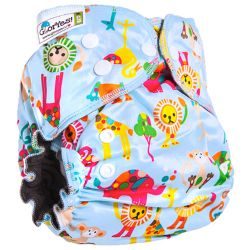 Глориес многоразовый подгузник OPTIMA NEW Зоопарк 3-18кг+2 вкладыша