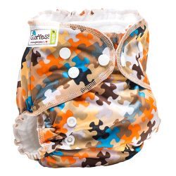 Глориес многоразовый подгузник Классик+ Пазл 3-18кг+2 вкладыша