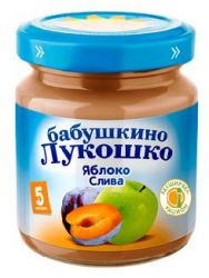 БАБУШКИНО ЛУКОШКО пюре яблоко слива с 5 мес 100г