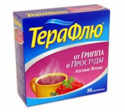 ТераФлю от гриппа и простуды лесные ягоды №10 пакетики