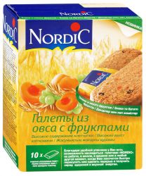 Нордик галеты из овса с фруктами 300г (10шт по 30г)