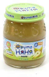ФрутоНяня пюре груша натуральная б/с с 4 мес 110г