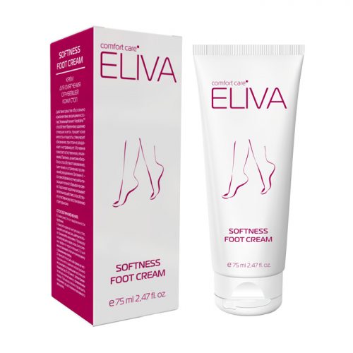 Смягчающий крем для стоп (после компрессионного трикотажа) ELIVA Softness Foot Cream 75 мл бесцветный