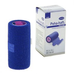 Эластичный фиксирующий когезивный бинт Hartmann Peha-Haft 4 м х 10 см синий