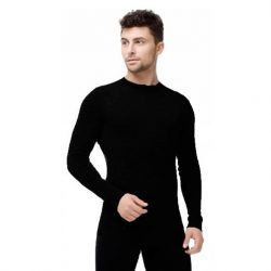 Комплект мужского термобелья Norveg Winter WMS-002: футболка с длинным рукавом + кальсоны Цвет: черный | Размер: S | Пол: Мужской