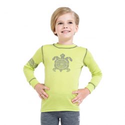 Детская термофутболка Norveg Soft Shirt (лайм) 4SU2HLP-005 Цвет: лайм с принтом | Размер: 128-134