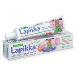 Lapikka Зубная паста Lapikka Junior Клубничный мусс с кальцием и микроэлементами 74гр (Lapikka)