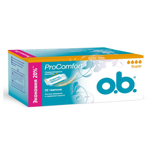 O.B. Тампоны супер 32 штуки (O.B.