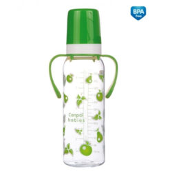 Canpol Бутылочка тритановая (BPA 0%) с ручками с силиконовой соской