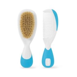 Chicco Набор детская расческа и щётка с натуральными щетинками