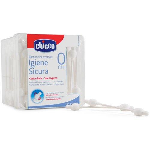 Chicco Палочки ватные Baby Moments детские с ограничителем