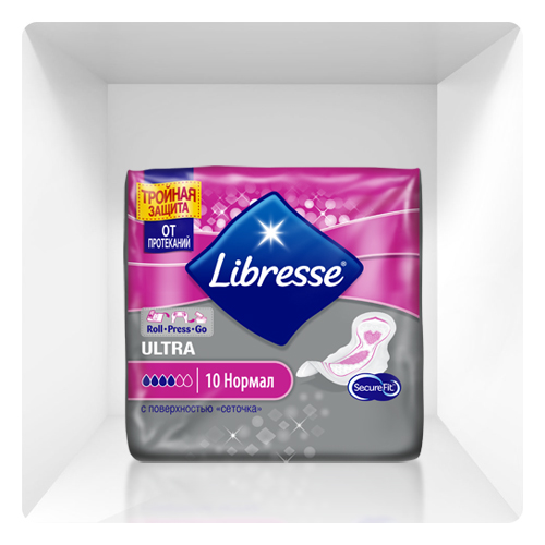 Libresse Прокладки Ultra Normal c поверхностью сеточкой 10 штук (Libresse