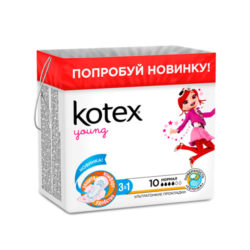 Kotex Young Ультратонкие прокладки для молодых девушек 10 шт (Kotex