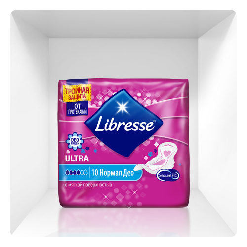 Libresse Прокладки Ultra Normal Deo с мягкой поверхностью 10  штук (Libresse