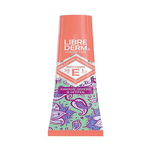 Librederm Витамин Е крем-антиоксидант для рук Хинное дерево и огурец 30 мл (Librederm