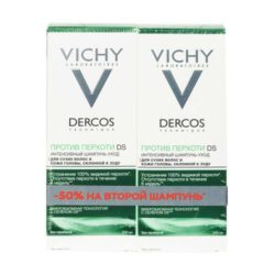 Vichy Набор Интенсивный шампунь-уход против перх для нормальных и  жирных волос 200мл*2 шт (Vichy