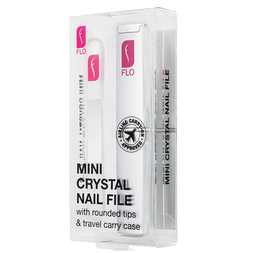 FLO Пилочка FLO с кристаллами Прозрачная + футляр (FLO