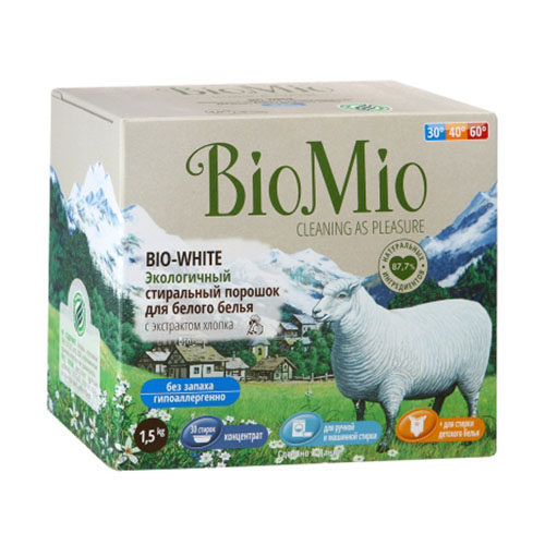 BioMio Стиральный порошок для белого белья