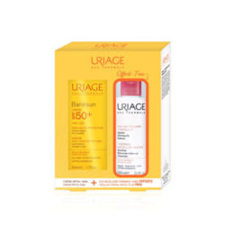 Uriage Набор Солнцезащитный крем SPF50+ Барьесан 50 мл  + Очищающая Мицеллярная Вода 100 мл (Uriage