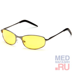 Водительские Федоровские релаксационные комбинированные очки в тканевом чехле с салфеткой (арт.AD001): Цвет оправы - Серебристые