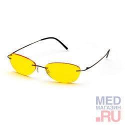 Водительские релаксационные комбинированные очки (Федоровские) в титановой оправе в футляре с салфеткой (арт.AD013): Цвет оправы - Черные