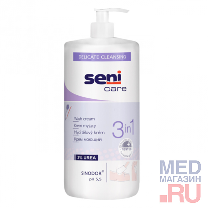 Крем моющий 3 в 1 Seni Care 1000 мл