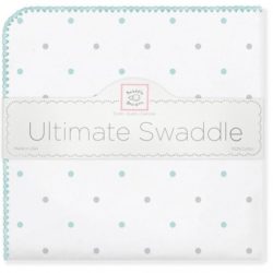Фото товара Фланелевая пеленка для новорожденного SwaddleDesigns SC/Sterling Lt Dot
