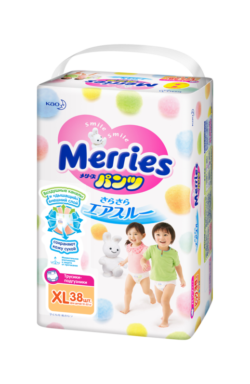 Фото товара MERRIES Трусики-подгузники для детей большие 12-22 кг 38шт