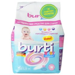 Фото товара Концентрированный стиральный порошок Burti Compact Baby для детского белья 0.9кг