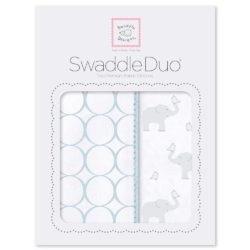Фото товара Набор пеленок SwaddleDesigns Swaddle Duo PB Elephant & Chickies Mod Duo