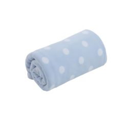 Фото товара Плед для кроватки флисовый - цвет: голубой