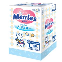 Фото товара Подгузники для детей Merries размер L 9-14 кг 108 шт.