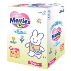 Фото товара Трусики-подгузники Merries размер 12-22 кг 76 шт.