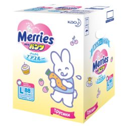 Фото товара Трусики-подгузники Merries размер L 9-14 кг 88 шт.