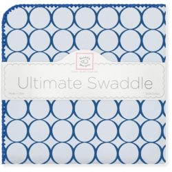 Фото товара Фланелевая пеленка для новорожденного SwaddleDesigns Blue Dot