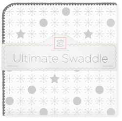 Фото товара Фланелевая пеленка для новорожденного SwaddleDesigns Ultimate Jax Stars Sterling