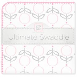 Фото товара Фланелевая пеленка для новорожденного SwaddleDesigns Ultimate Receiving Blanket Lolli Fleur Pink