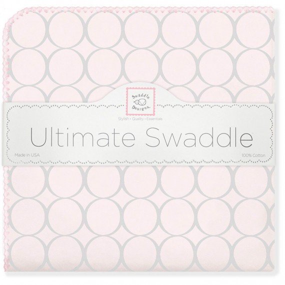 Фото товара Фланелевая пеленка для новорожденного SwaddleDesigns Пастель круги
