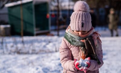 Ребенок Девочка Зима Прогулка Снег