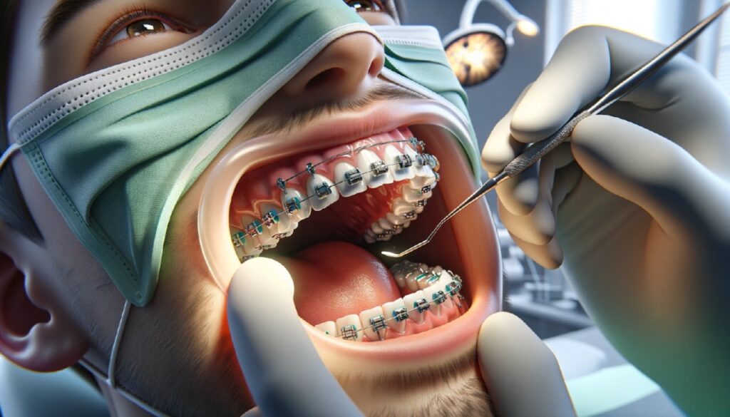 Установка брекетов