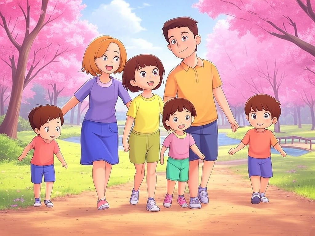 Большая счастливая семья