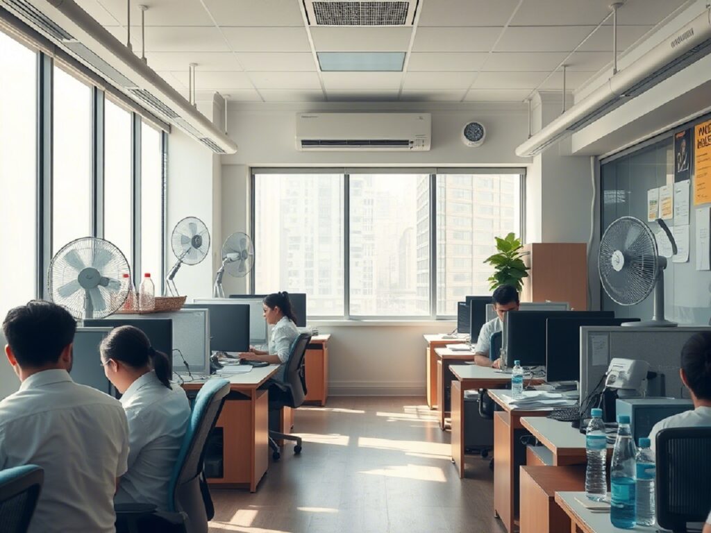 Работа в жару на рабочем месте