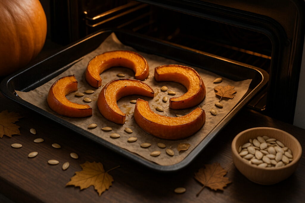 Печёная тыква на противне в духовке