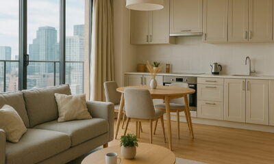 Современные апартаменты с видом на город