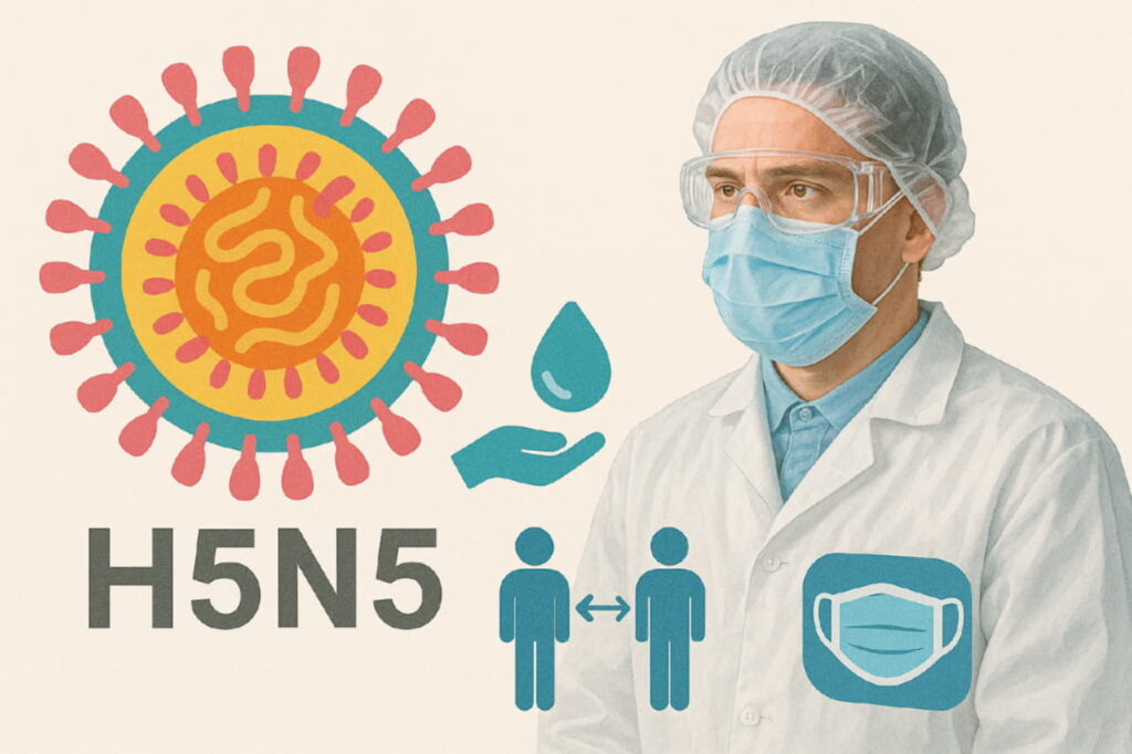 Схема вируса гриппа H5N5