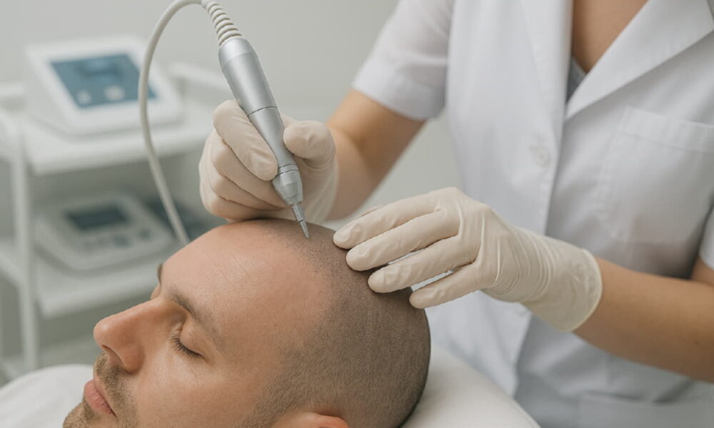 Микропигментация кожи головы