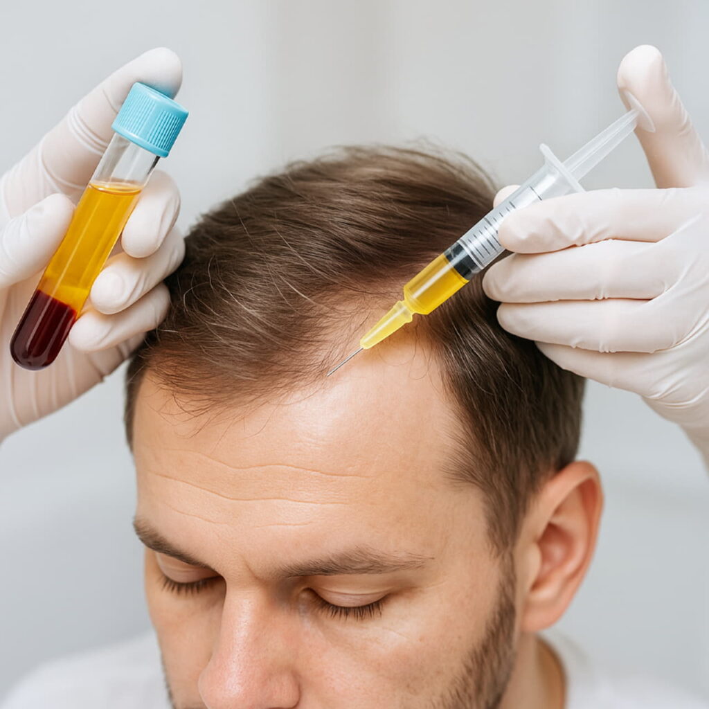 Плазмотерапия волос PRP