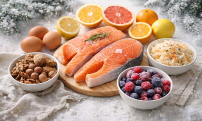 Зимний стол с полезными продуктами