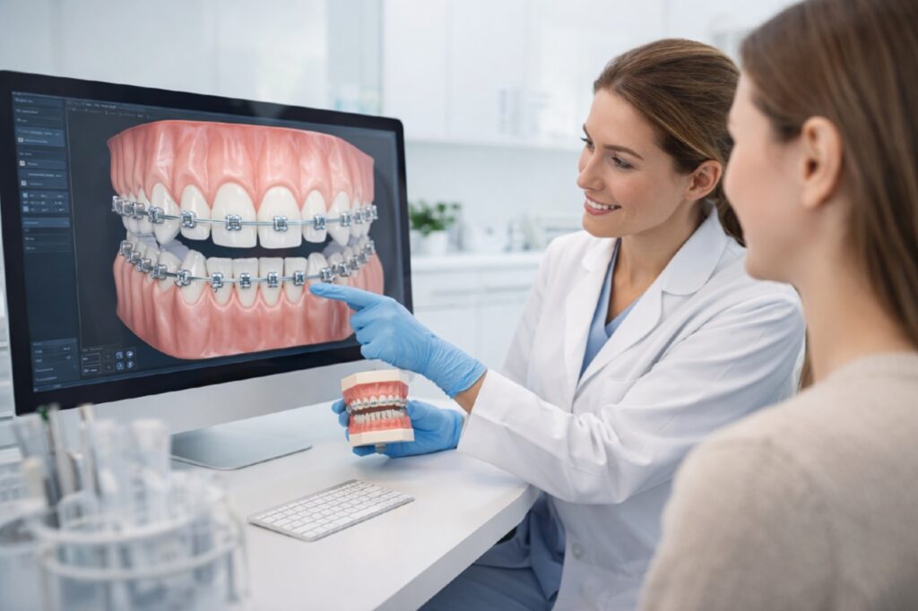 Консультация с ортодонтом в клинике по брекетам